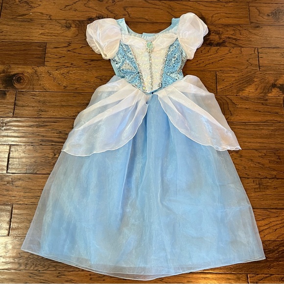 Disney Cinderella Gown Girls XL fit Women XS S Costume Dress Long Blue - Picture 11 of 16